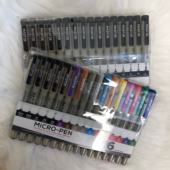 Master Other - MASTER micro-pen color & black fineliner pen set
